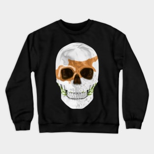 Cyprus Flag Skull - Gift for Cypriot With Roots From Cyprus Crewneck Sweatshirt
